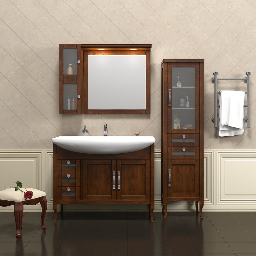 κρεμασμένο ντουλάπι στις ιδέες του εσωτερικού του μπάνιου