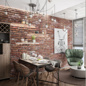 ruang makan di hiasan dapur