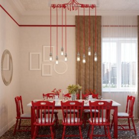 ruang makan di hiasan foto dapur