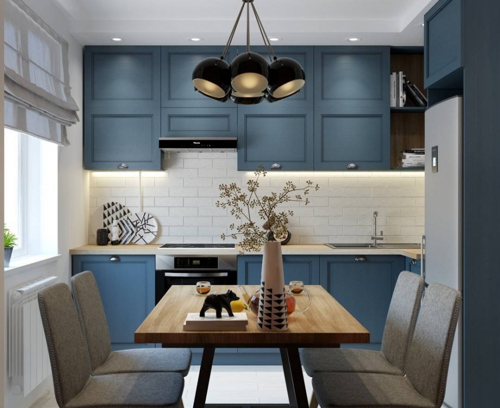 ruang makan di idea reka bentuk dapur