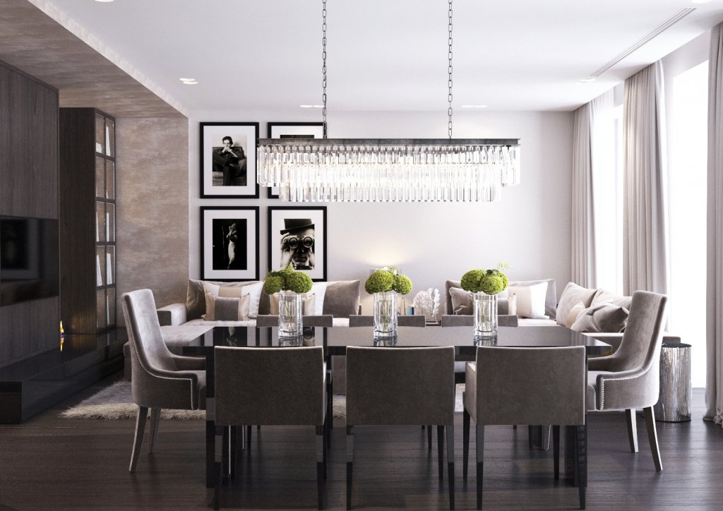 ruang makan di dalam idea dalaman dapur