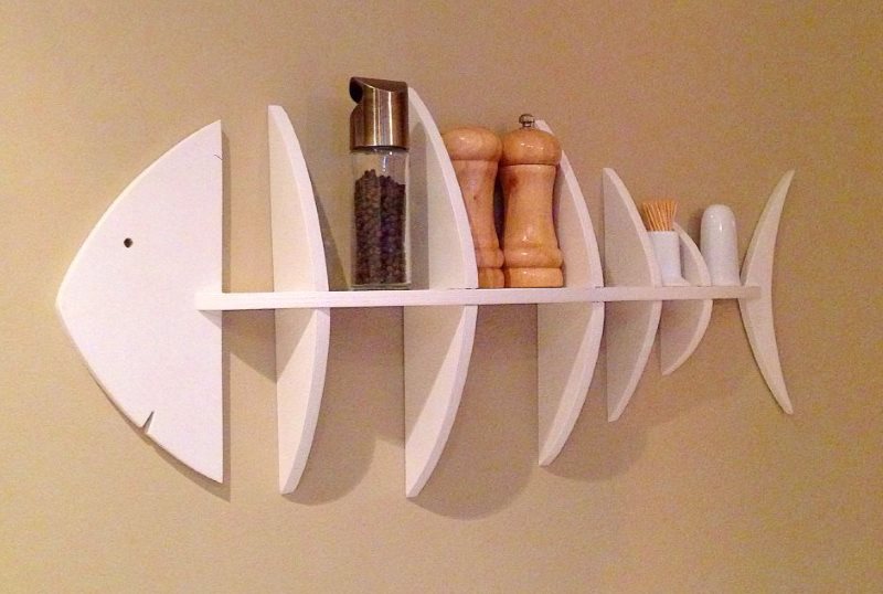 Contador de peixe de madeira compensada de bétula