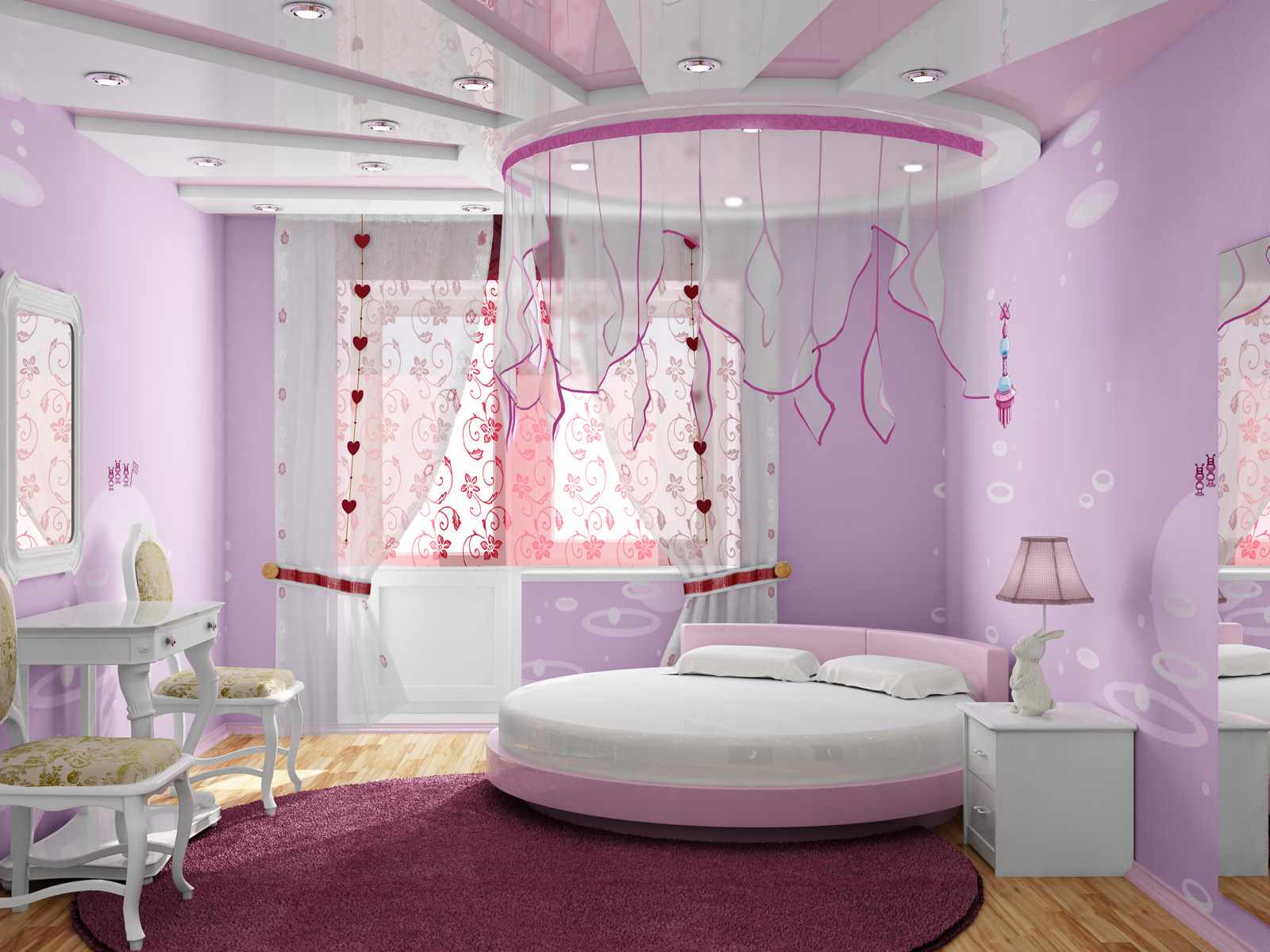 chambre d'enfant lilas