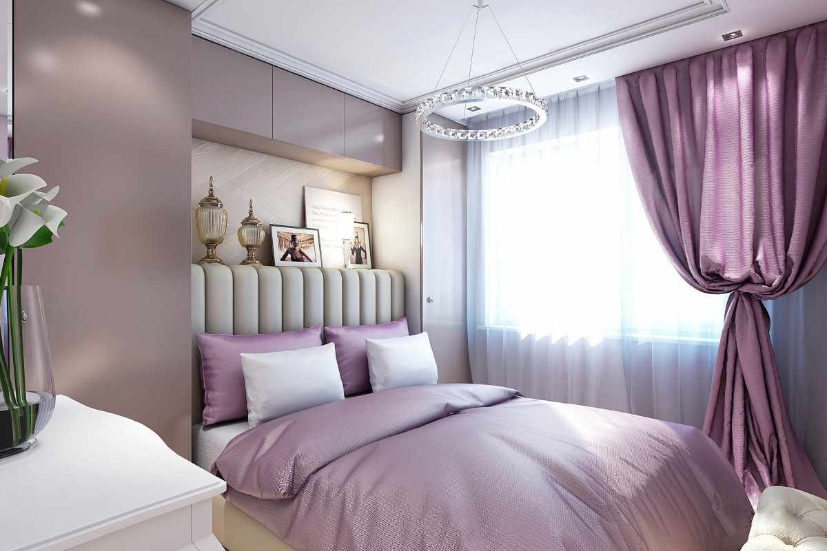 éclairage de la chambre lilas