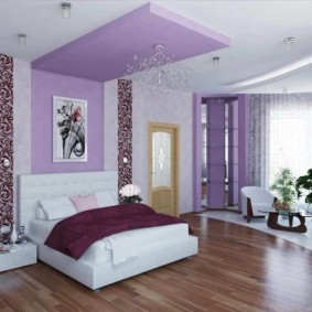 photo de conception de chambre lilas