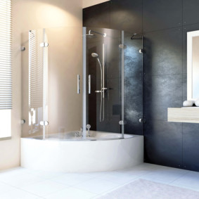 glass bathroom curtains ideas