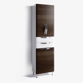 kes pensel almari dengan bakul dobi untuk hiasan gambar bilik mandi