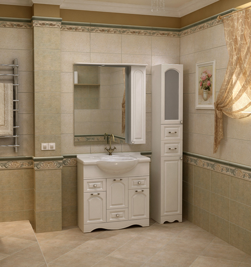 kotak pensel almari dengan bakul linen untuk dalaman foto bilik mandi