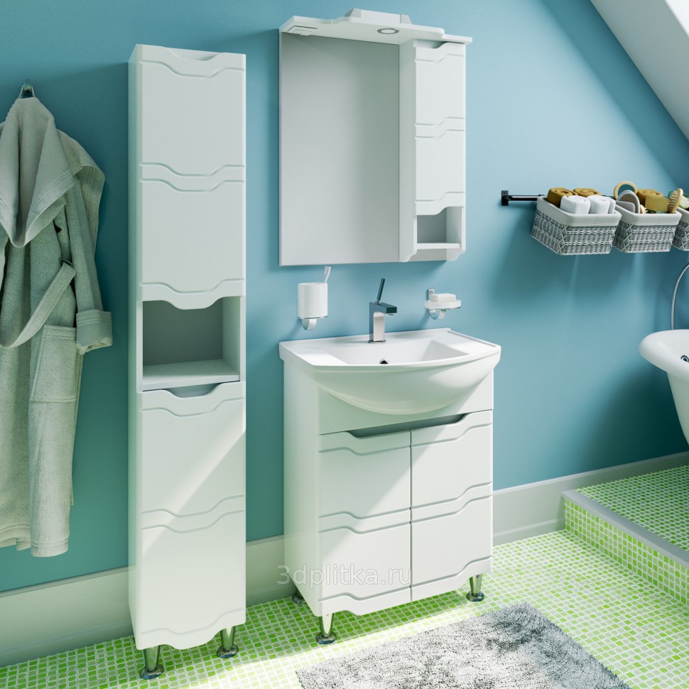 kes pensel almari dengan bakul dobi untuk dalaman bilik mandi