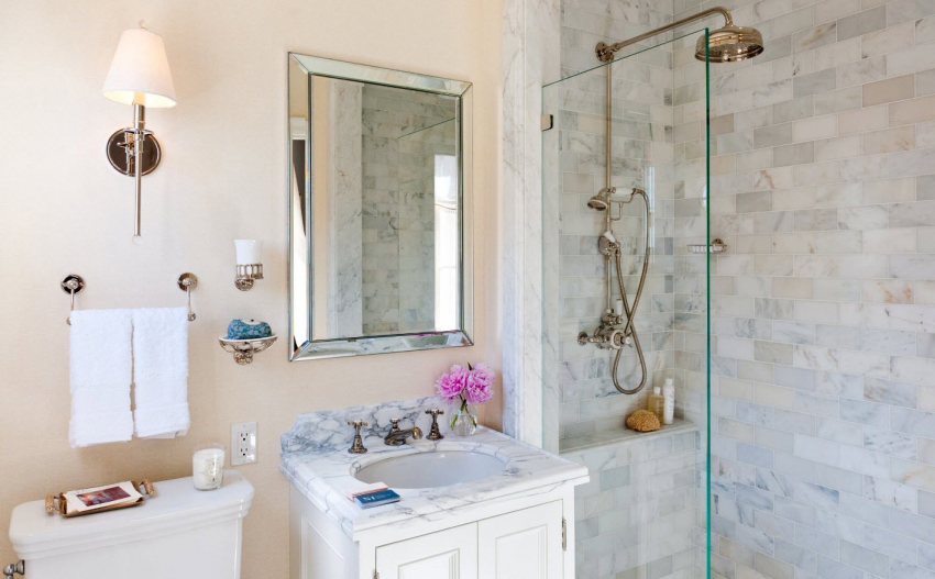 glass bathroom curtain design ideas