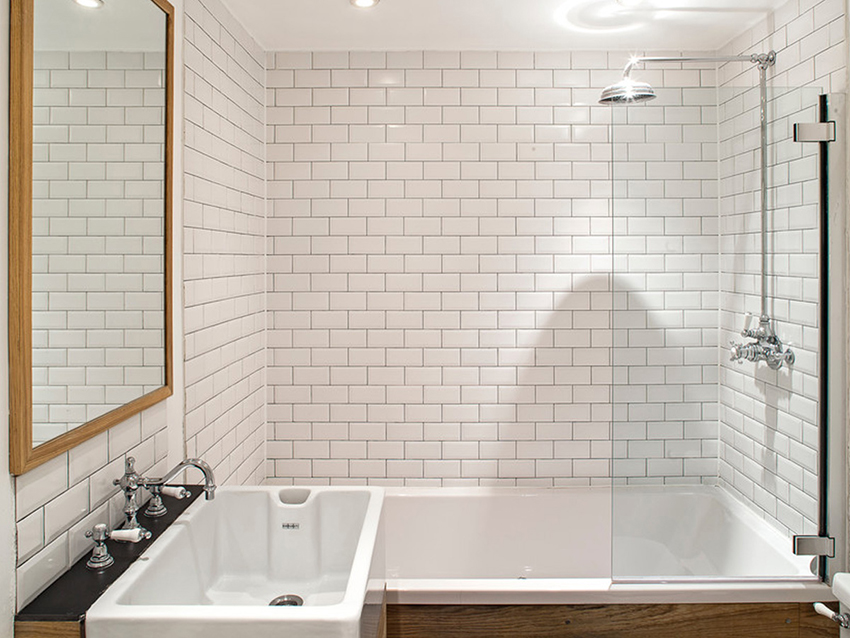 glass curtain for the bathroom photo ideas