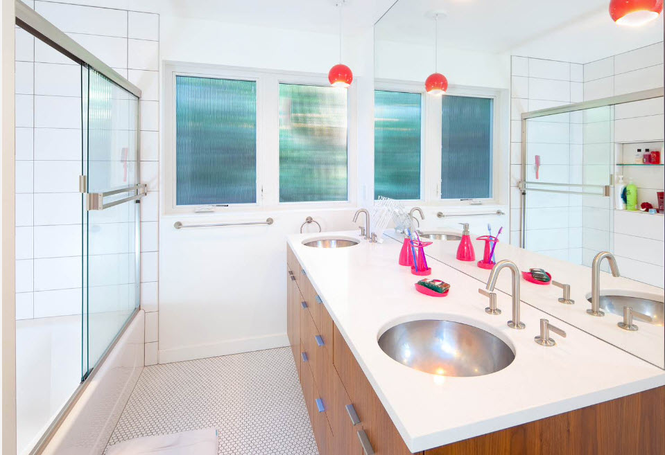 glass bathroom curtain interior ideas