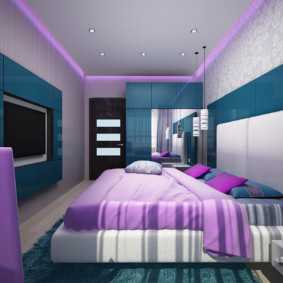 photo de conception de chambre lilas