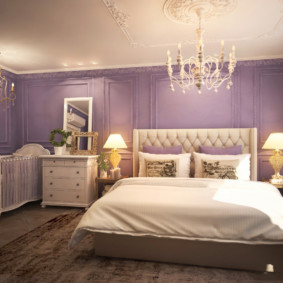 photo de conception de chambre lilas