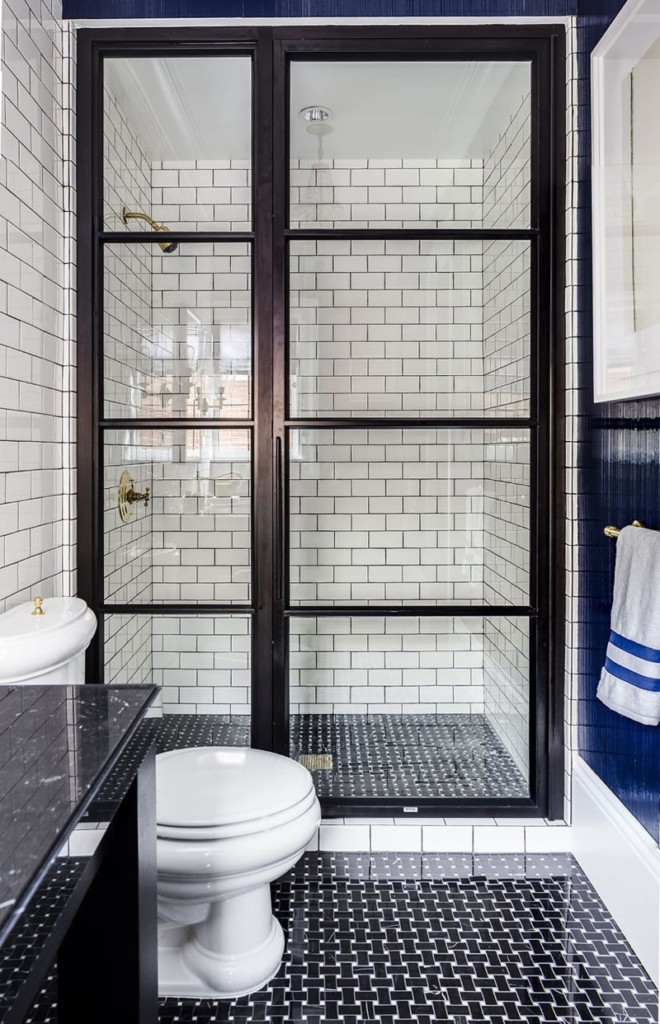 Vách ngăn trong phòng tắm theo phong cách Scandinavia