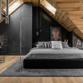 conception de photo de chambre mansardée