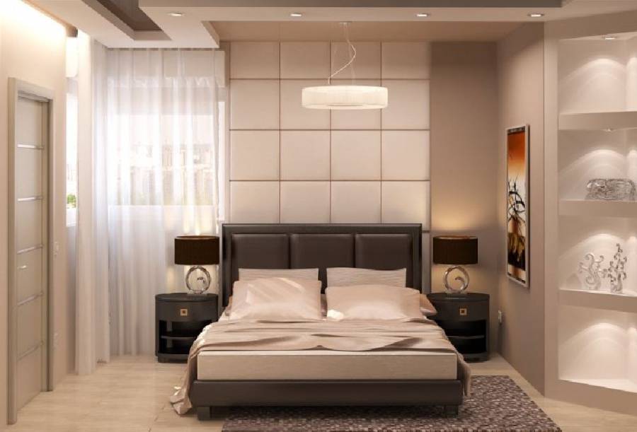 photo de conception de chambre marron