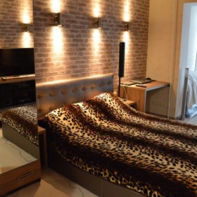 vues de la chambre marron