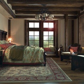 photo de conception de chambre marron