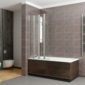 glass curtain for the bathroom photo decoration