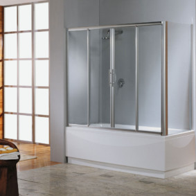 glass curtain for the bathroom photo options