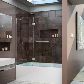 banyo fikirleri fotoğraf dekor için sürgülü perdeler