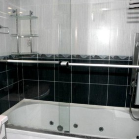 banyo tasarım fikirleri için sürgülü perdeler