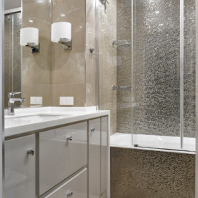 banyo iç fikirleri için sürgülü perdeler