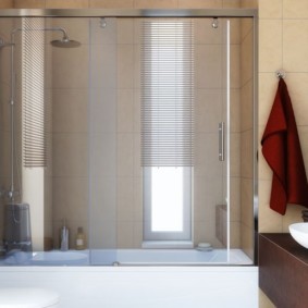 banyo için sürgülü perdeler