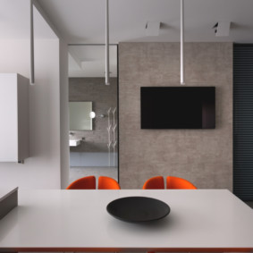 Τηλεόραση στις ιδέες για το εσωτερικό της κουζίνας