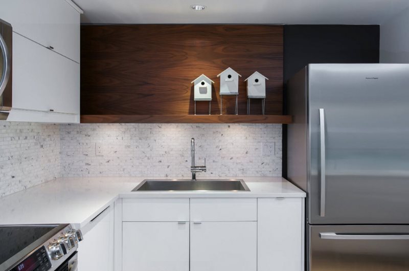 Art Nouveau corner set in the kitchen of a city apartment