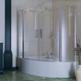 glass bathroom curtain