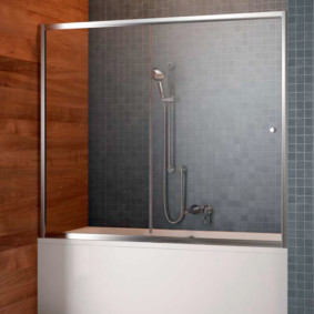 glass curtain for the bathroom photo design