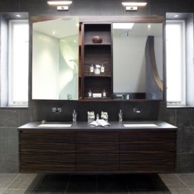 idea reka bentuk kabinet bilik mandi cermin