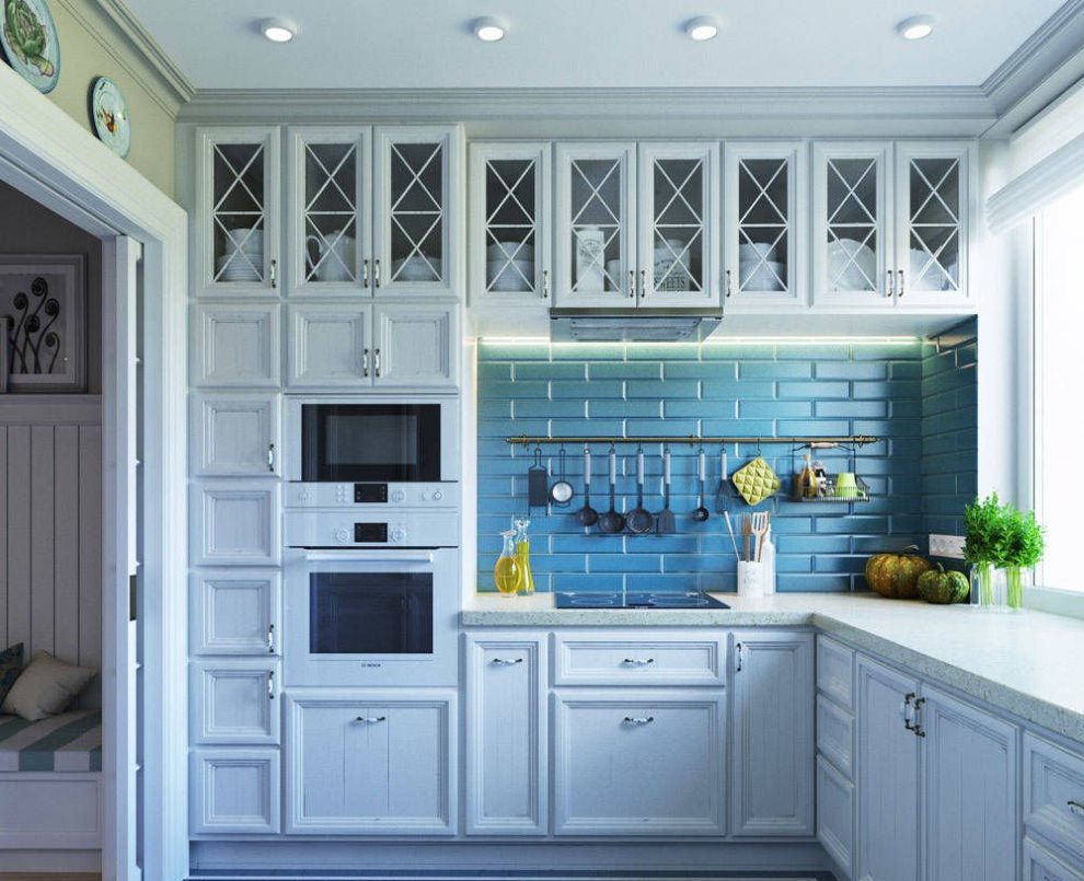 Azulejo en delantal Delantal de cocina de estilo mediterráneo