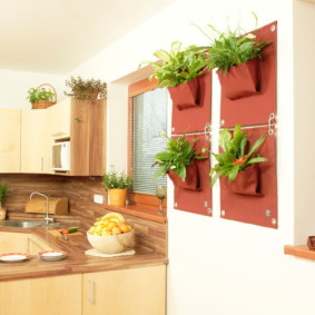 decor de perete în decorarea fotografiei de bucătărie