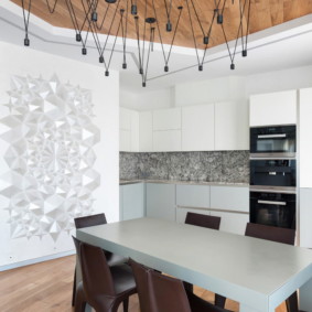 decor de perete în ideile de decorare a bucătăriei