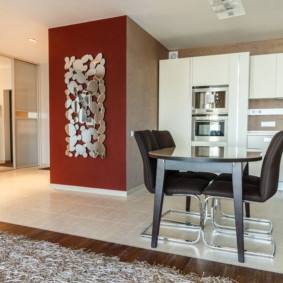 decor de perete în opțiunile de bucătărie