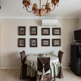 decor de perete în opțiunile fotografiei din bucătărie