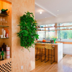 decor de perete în opțiunile de idei de bucătărie