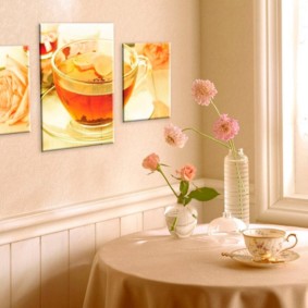 decor de perete în tipurile de bucătărie de design