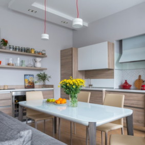 decor de perete în designul fotografiei de bucătărie