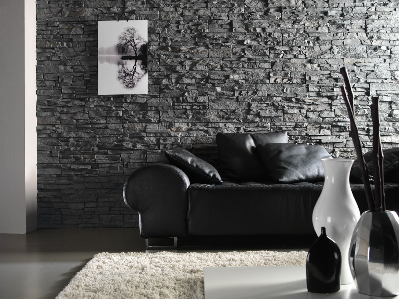 pierre décorative à l'intérieur