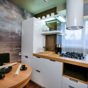 kitchen combined with an idea balcony