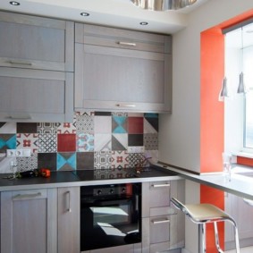 kitchen combined with a balcony