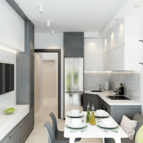 kitchen combined with a balcony