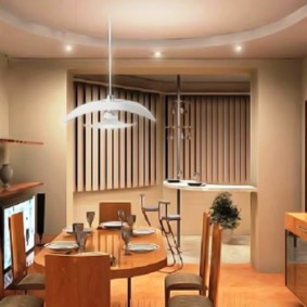 kitchen combined with a balcony