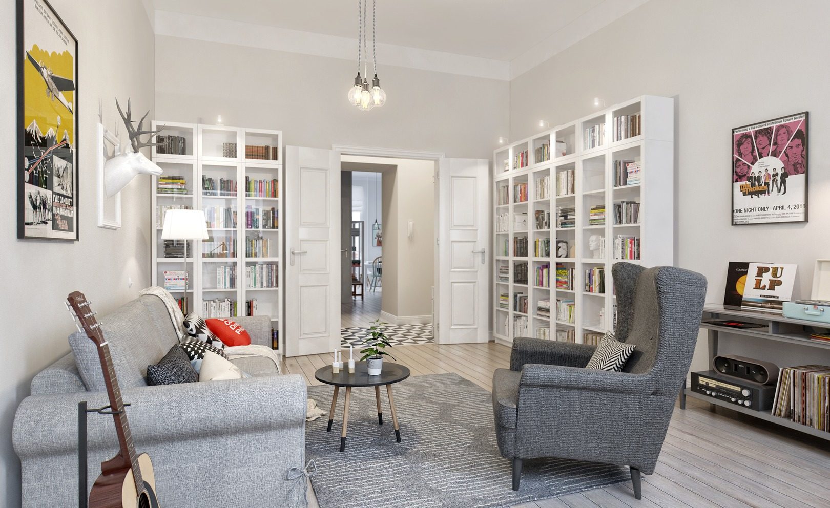 Design de salon de style scandinave