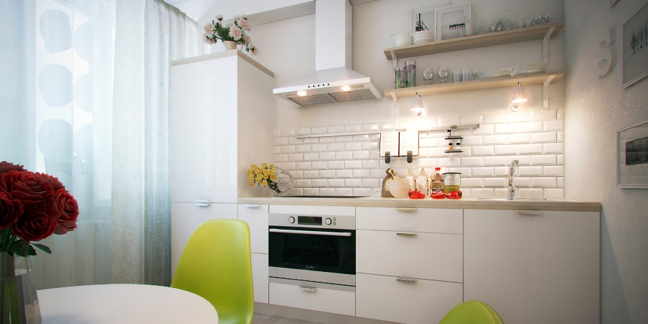 bucătărie fără dulapuri decor fotografie