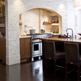 mutfak tasarımı ile kemer iç fotoğraf